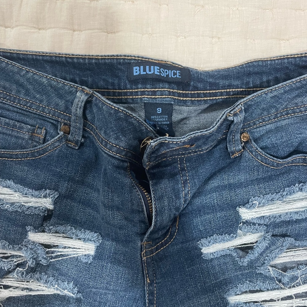 Distressed Denim Shorts - Picture 2 of 3